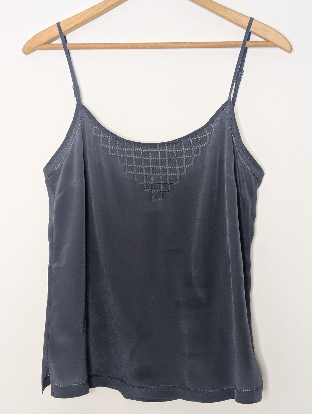 Poetry Women's 100% Silk Camisole Size 6 Adjustable Straps *FLAW*